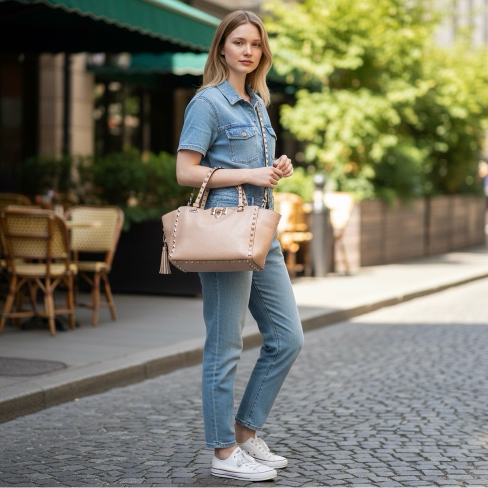 Valentino Garavani Rockstud Leather 2 Way Bag 🤩❤️ - Picture 2 of 13